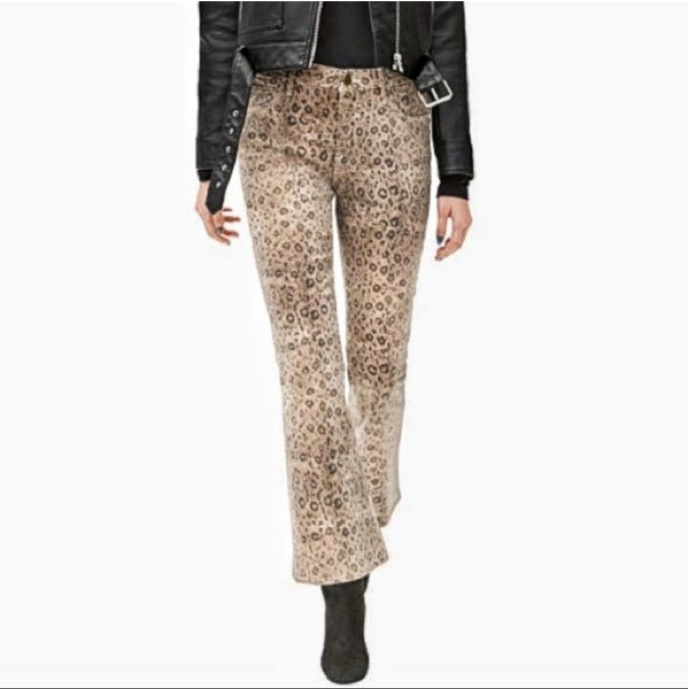 Frame Le Crop Mini Boot Snake Vanilla Multi Jeans - image 1